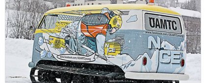 Volkswagen на гусеничном ходу для дискотеки на снегу?!