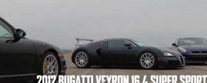 Видео: Nissan GT-R, Bugatti Veyron, Porsche 911 Turbo S – «клуб двух секунд ...