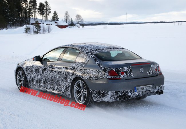 BMW M6 Gran Coupe тестируется в зимних условиях