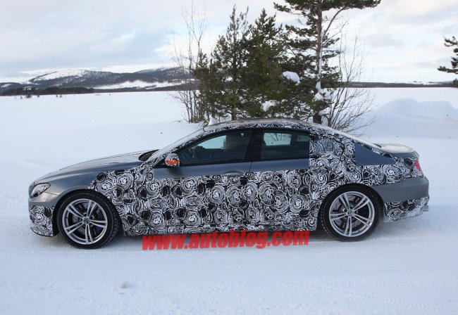 BMW M6 Gran Coupe тестируется в зимних условиях