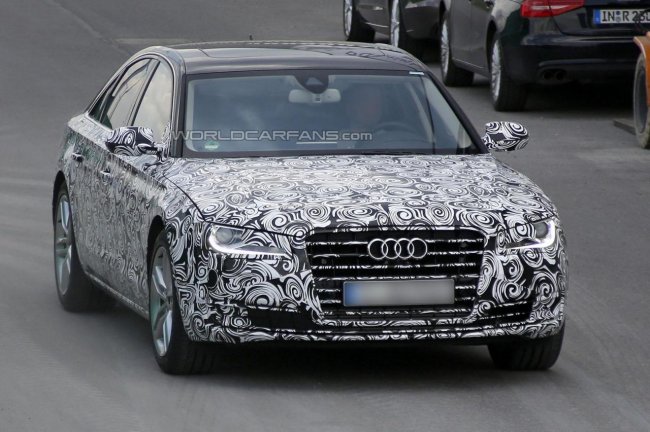 Audi тестирует обновлённую модель A8