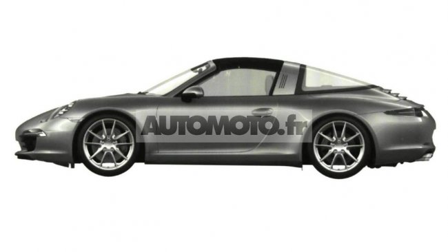 В Porsche запатентовали дизайн 911-ой модели с кузовом «тарга»